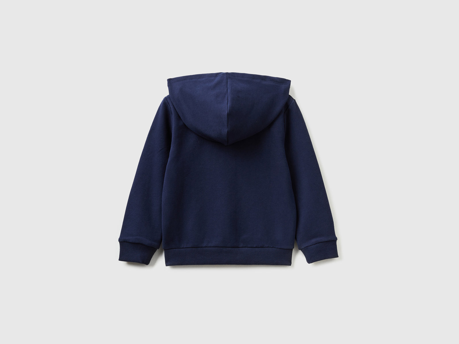 Calda felpa con zip e ricamo logo da bimba blu scuro 2 | Benetton Outlet
