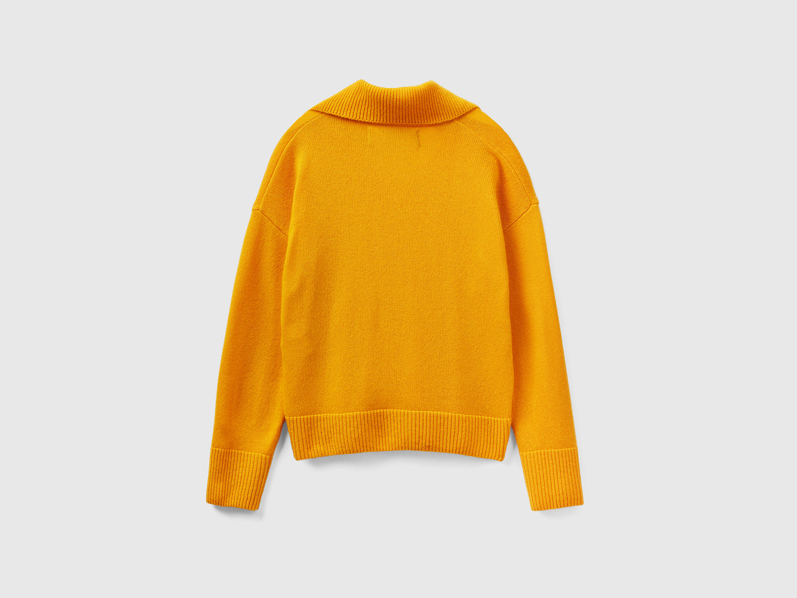 Maglia boxy fit con collo a polo da donna giallo 2 | Benetton Outlet