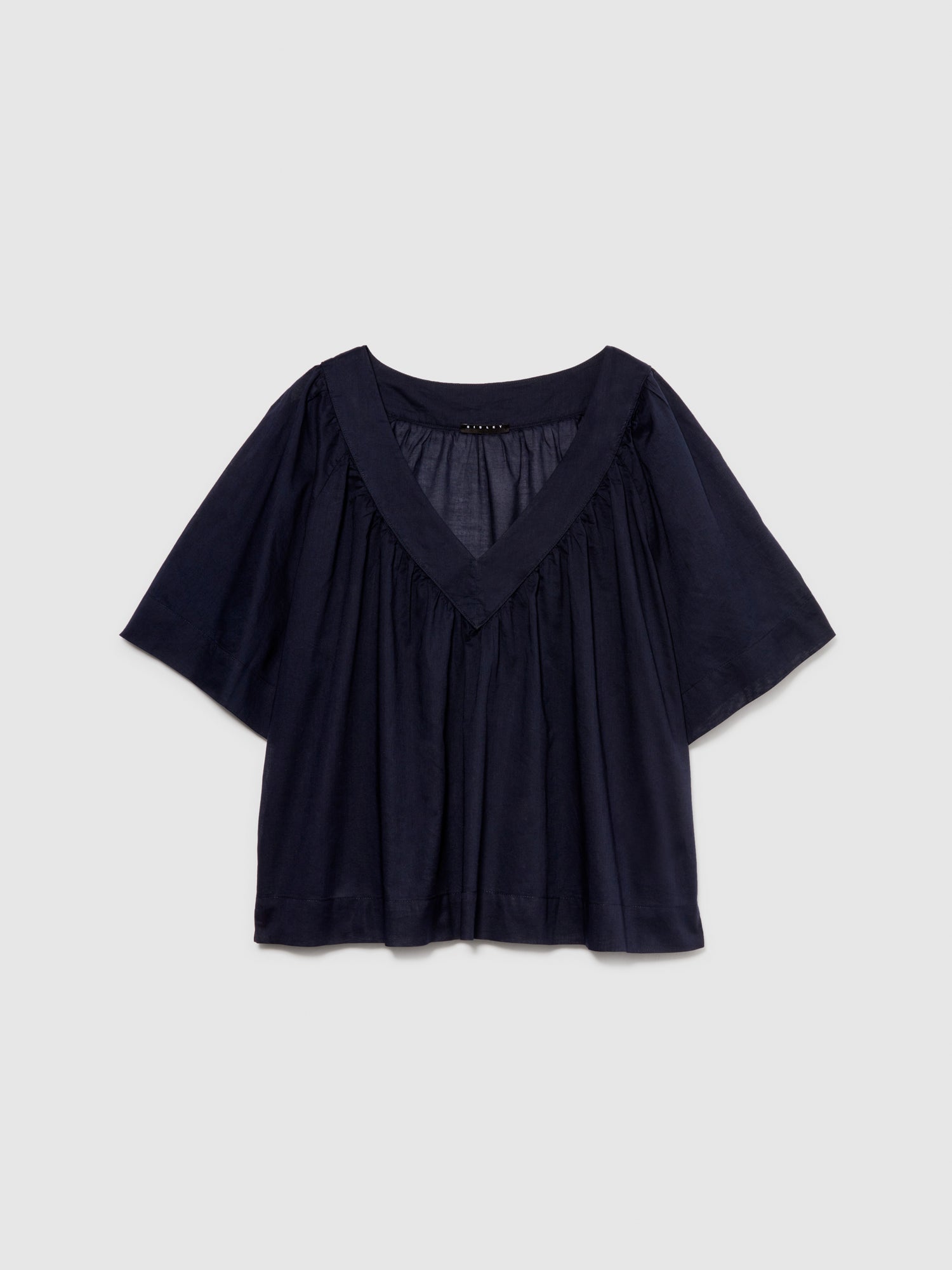 Blusa con scollo a V da donna blu scuro | Sisley Outlet