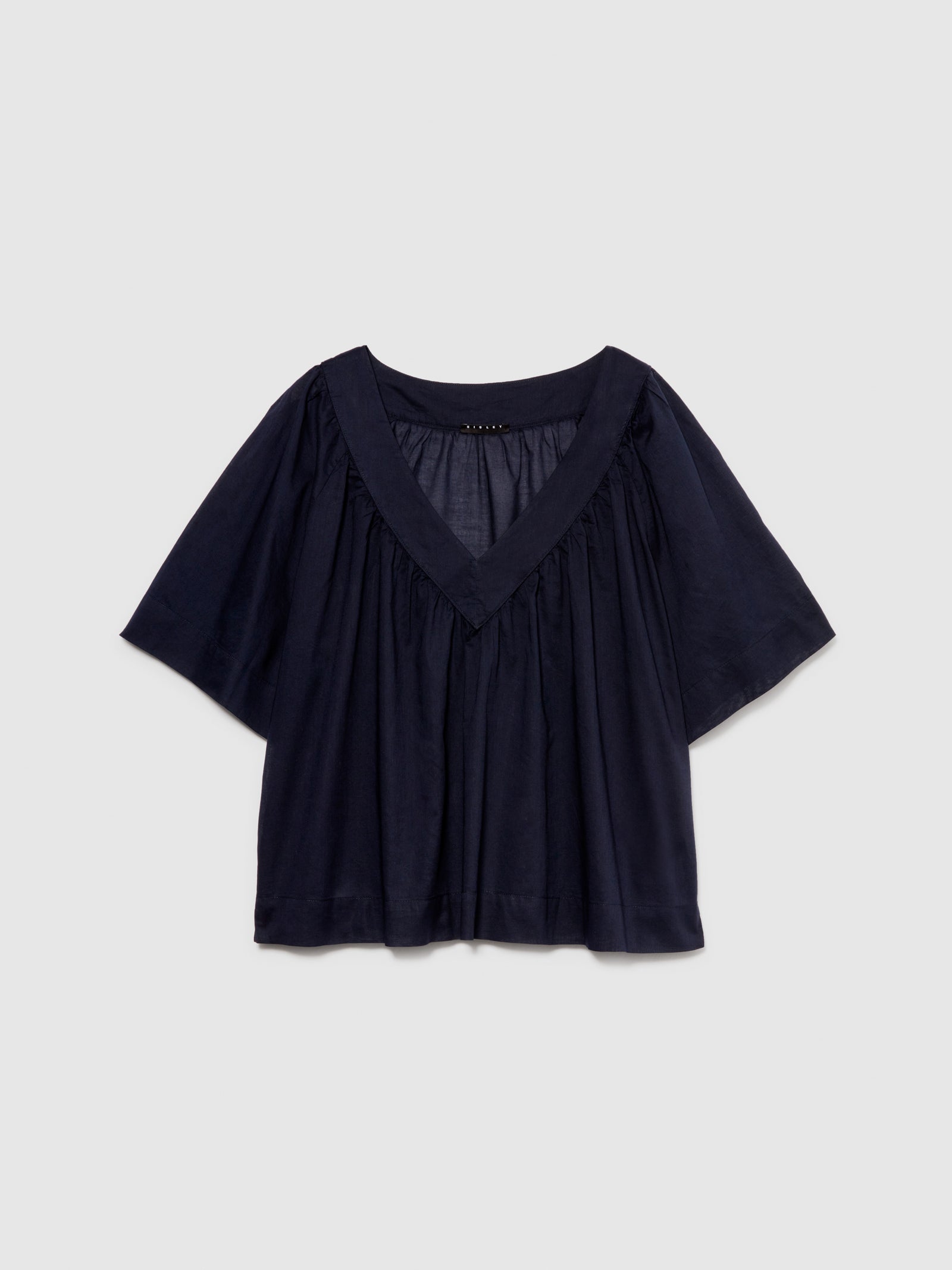 Blusa con scollo a V da donna blu scuro | Sisley Outlet