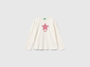 T-shirt in caldo cotone con stampa