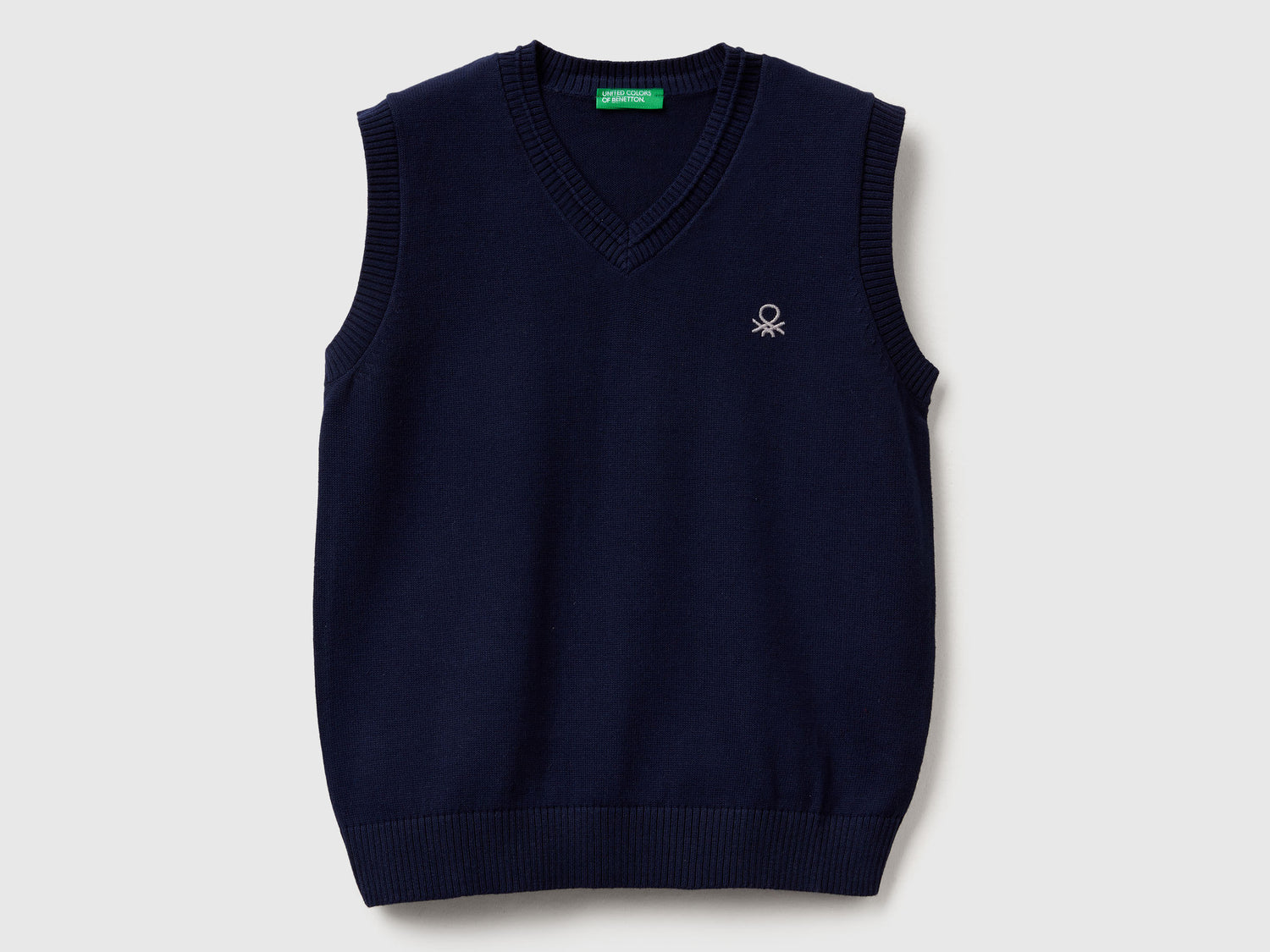 Gilet in maglia da bambino blu scuro | Benetton Outlet