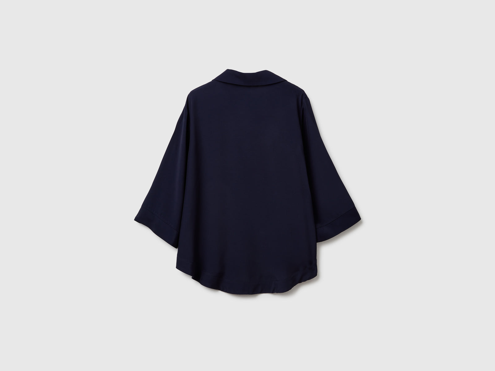 Blusa ampia 100% viscosa da donna blu scuro 2 | Benetton Outlet