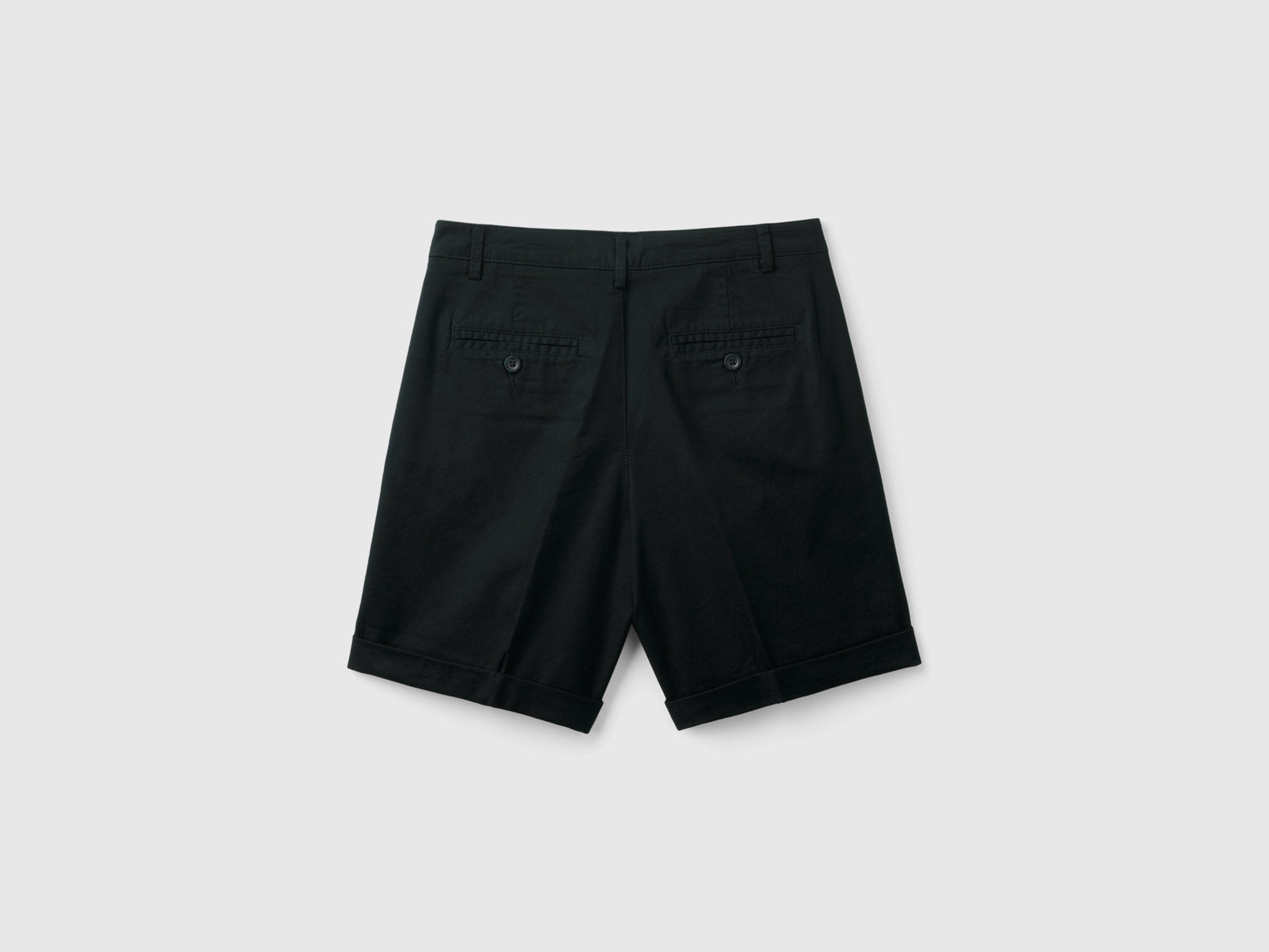 Bermuda in cotone elasticizzato da donna nero 2 | Benetton Outlet