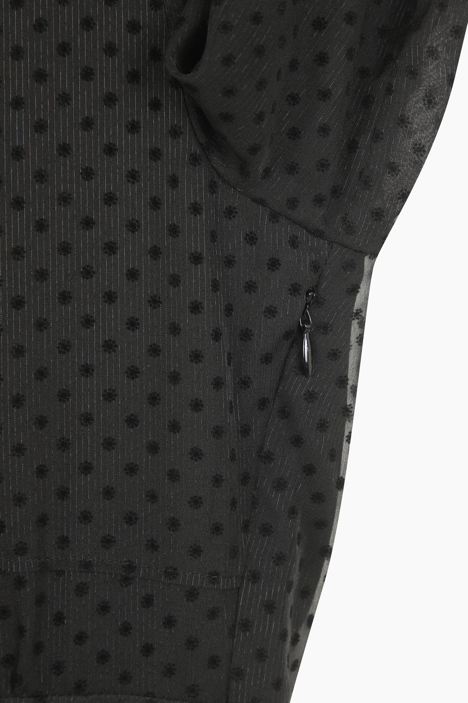 Vestito lungo micro pois da donna nero 4 | Sisley Outlet