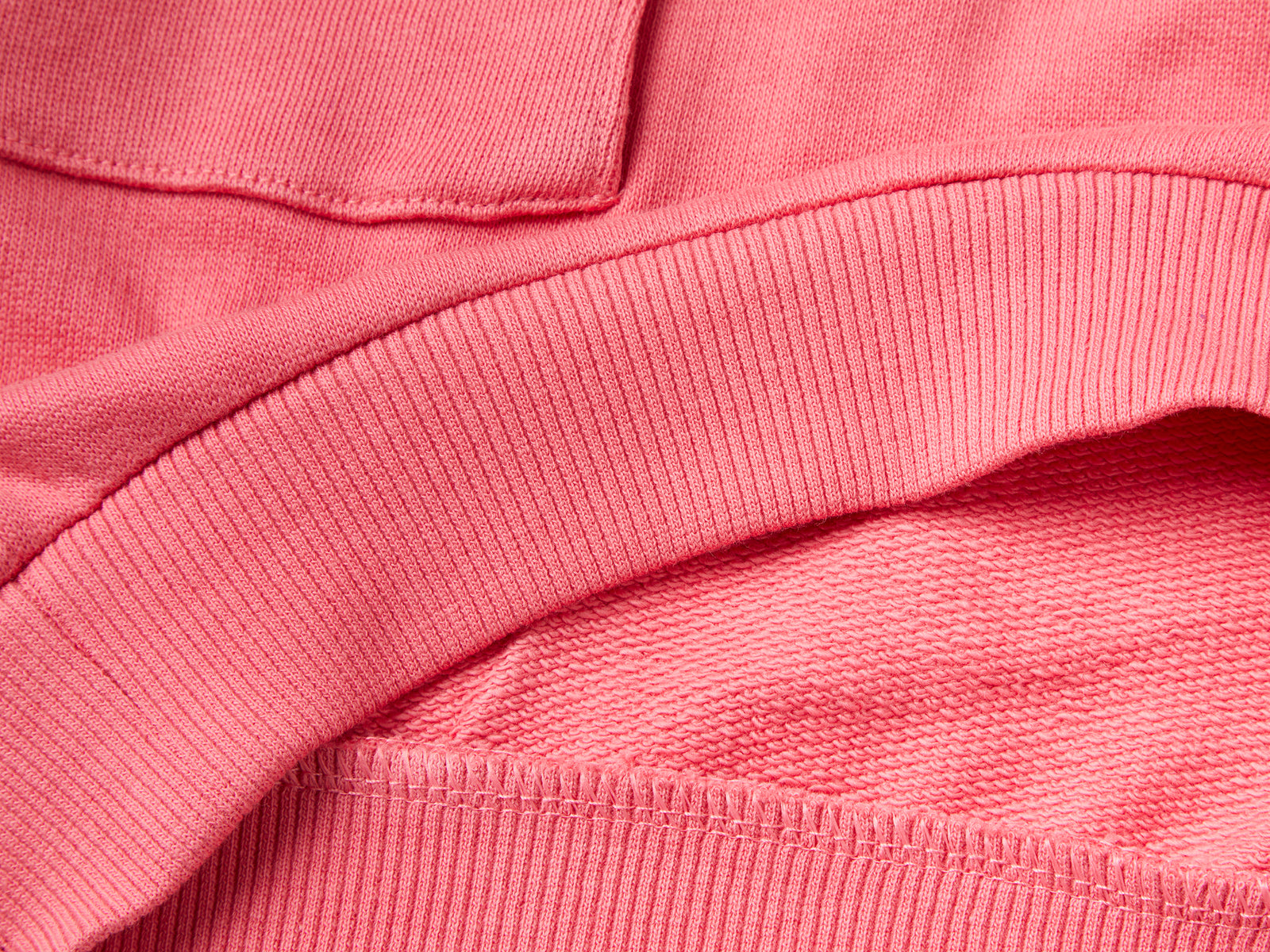 Vestito in felpa con tasche da bimba salmone 2 | Benetton Outlet