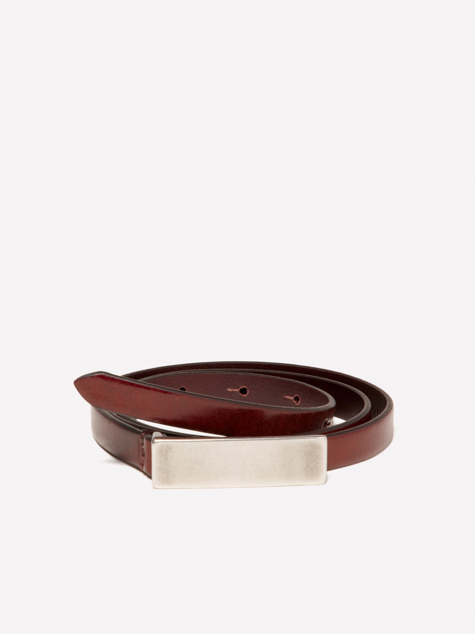 Cintura sottile in pelle marrone da donna marrone scuro | Sisley Outlet