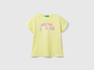 T-shirt in cotone bio con glitter
