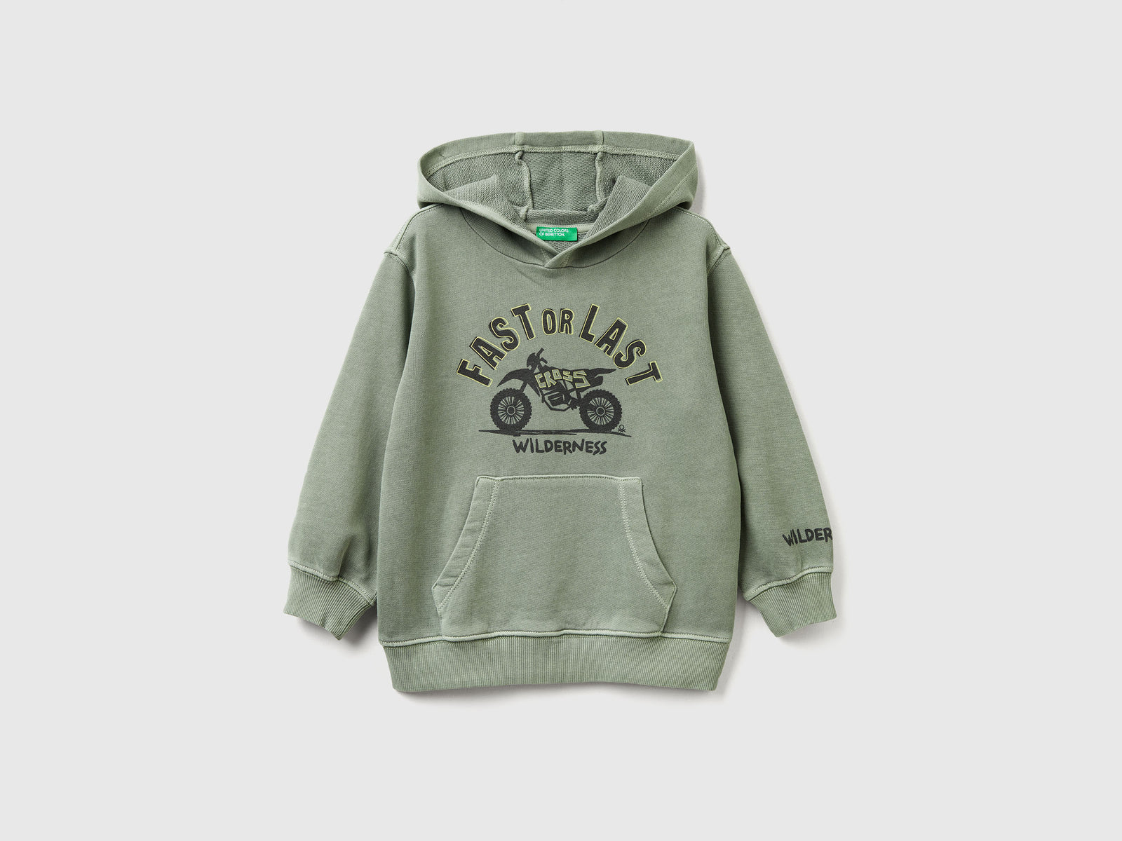 Felpa con stampa da bimbo grigio | Benetton Outlet