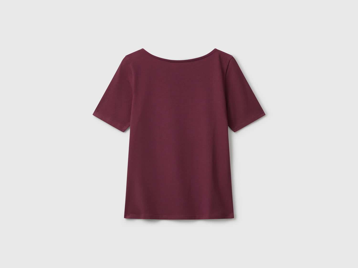 T-shirt slim fit reversibile da donna prugna | Benetton Outlet