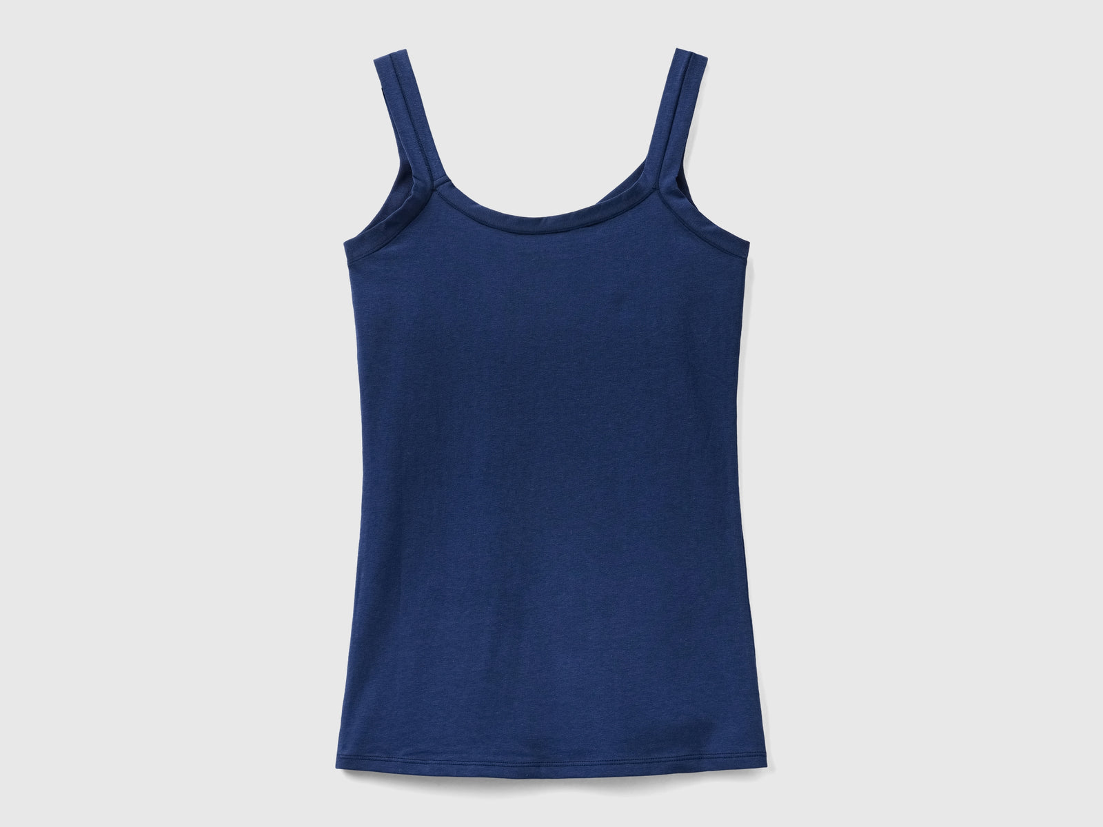 Canotta in cotone bio super stretch da donna blu scuro 2 | Benetton Outlet