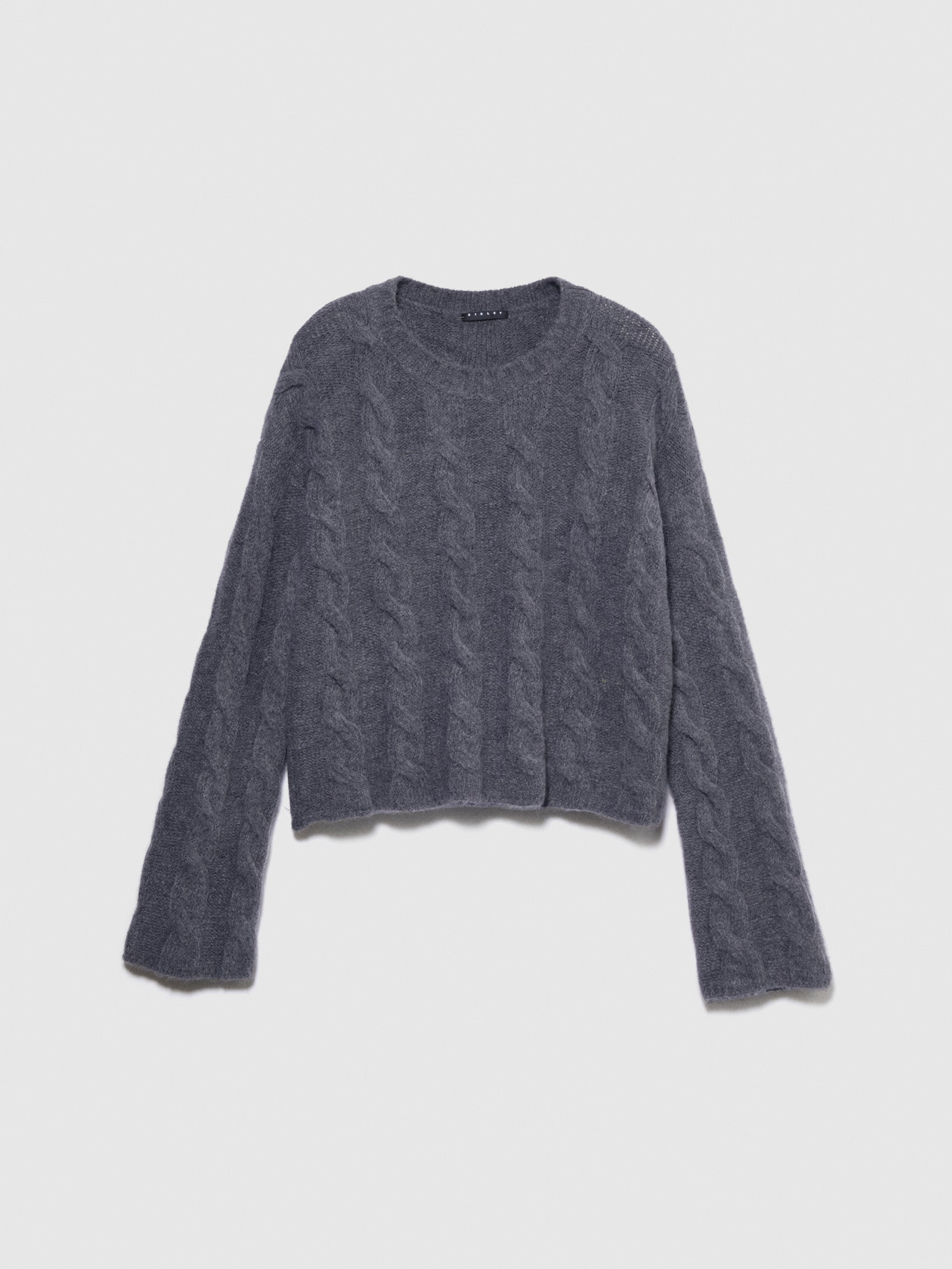 Maglia cropped con trecce da donna bianco panna | Sisley Outlet
