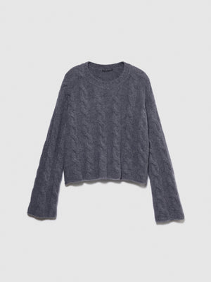 Maglia cropped con trecce