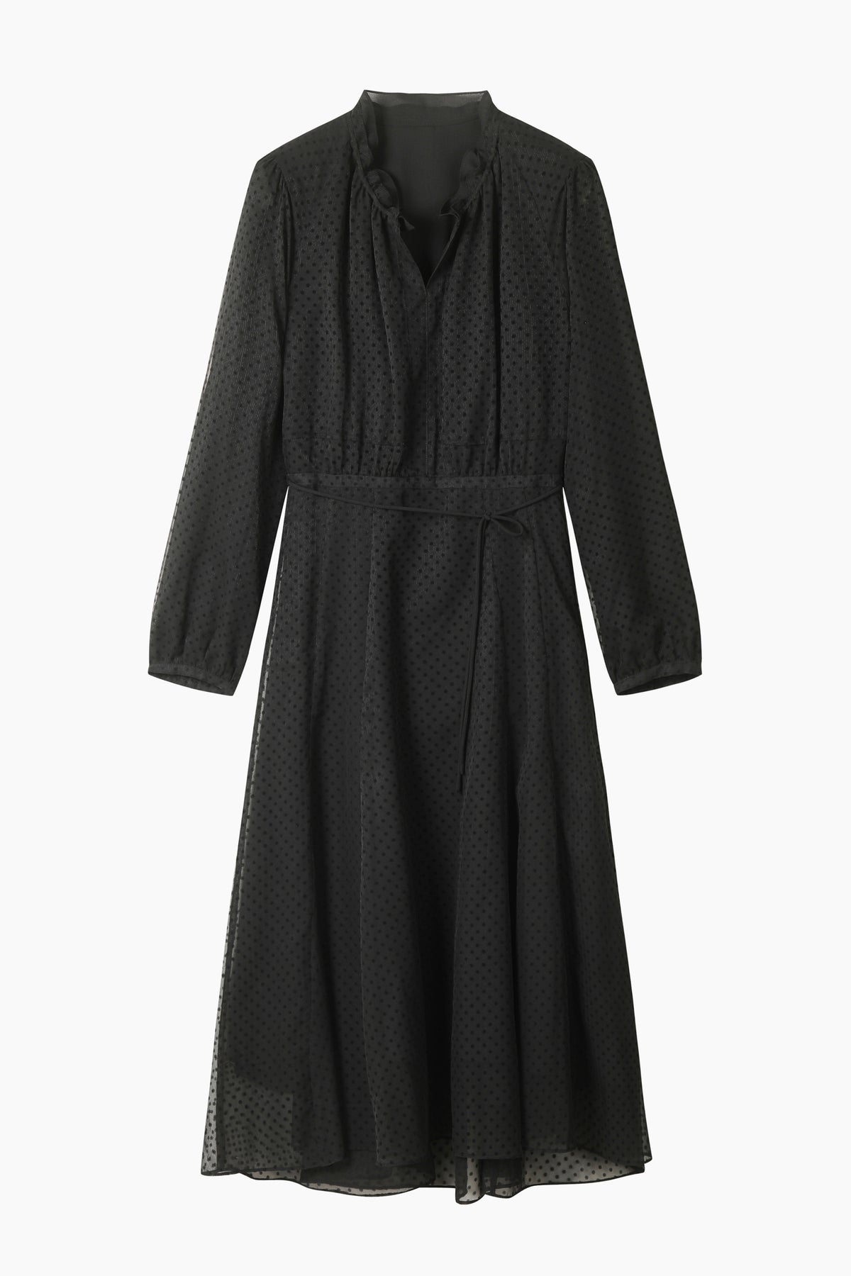 Vestito lungo micro pois