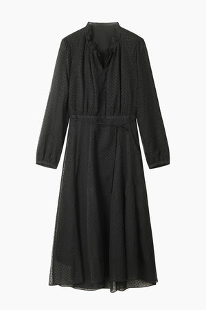 Vestito lungo micro pois