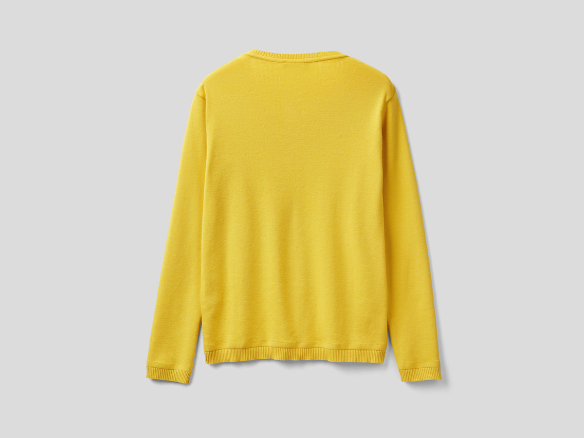 Cardigan girocollo in puro cotone