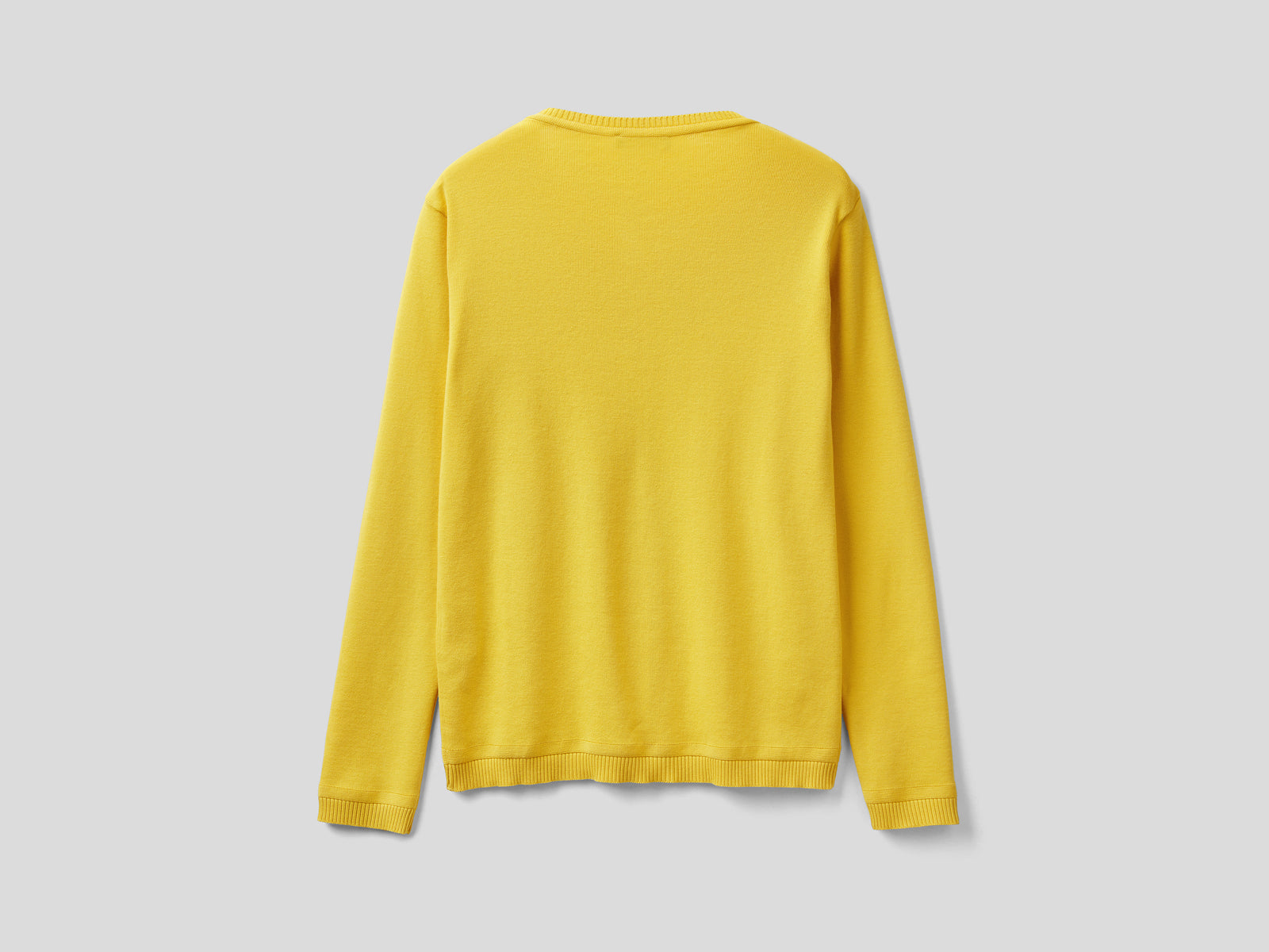 Cardigan girocollo in puro cotone da donna giallo 2 | Benetton Outlet