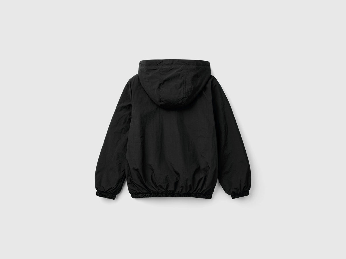 Nylon jacket with hood
