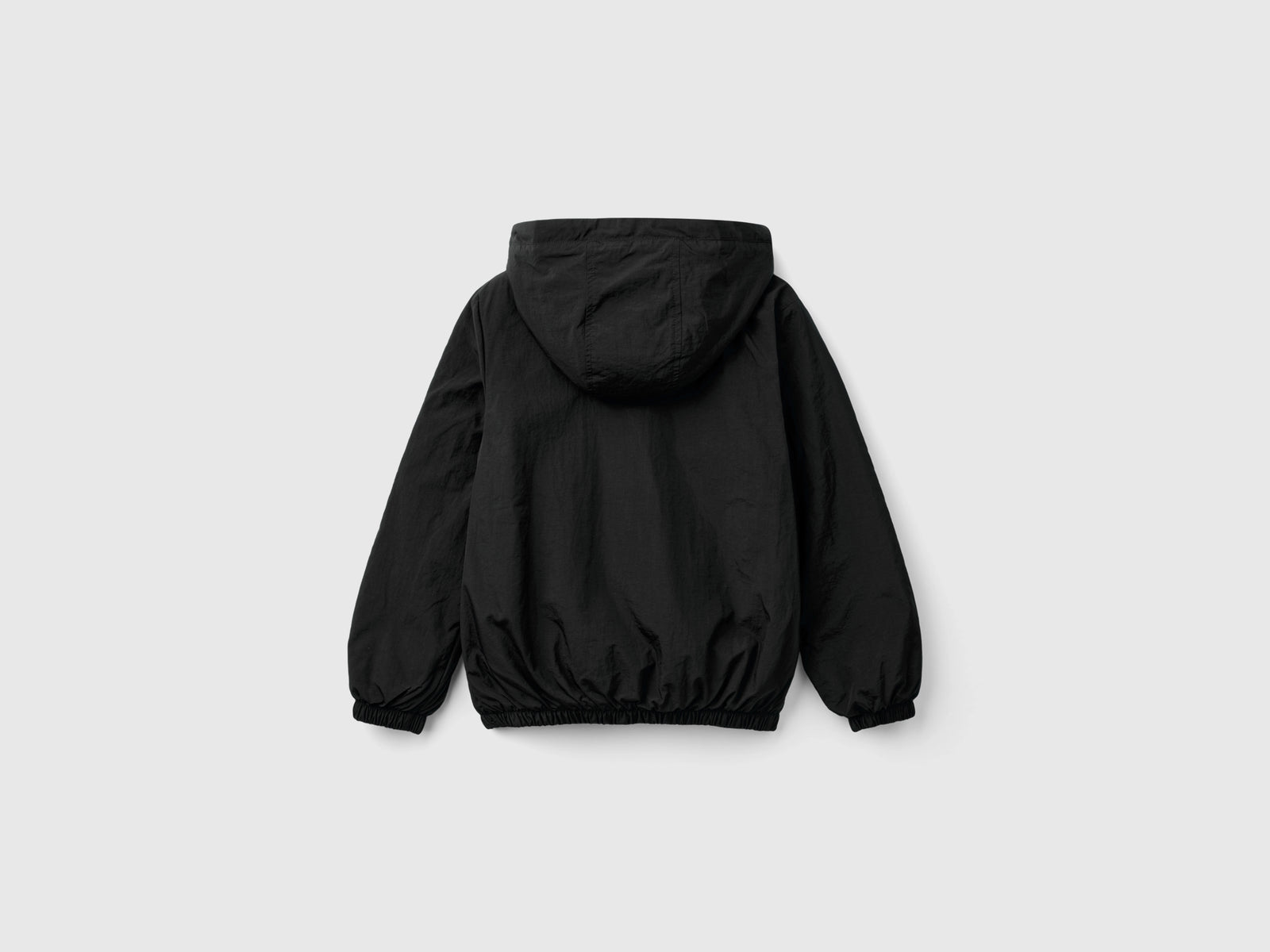 Nylon jacket with hood da bambino nero 2 | Benetton Outlet