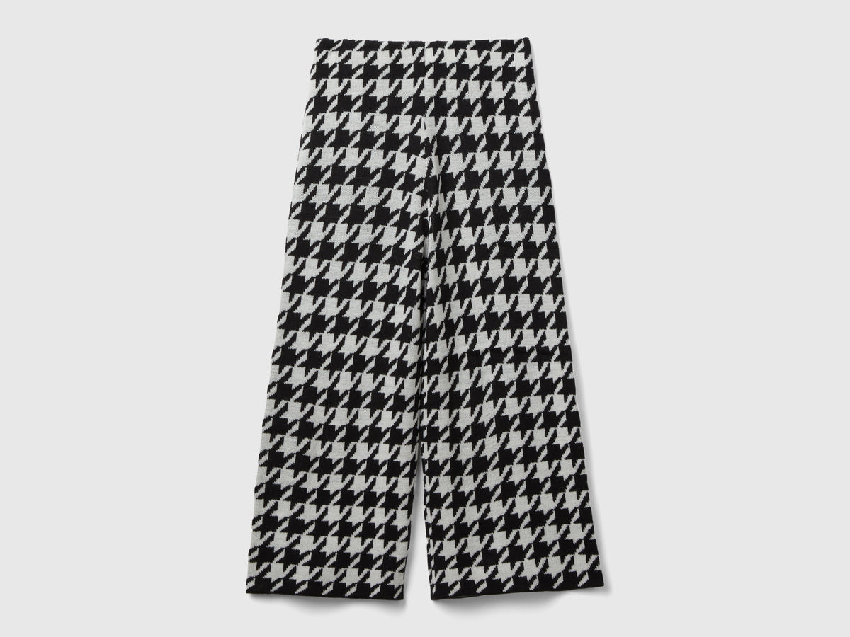 Pantaloni in maglia pied de poule