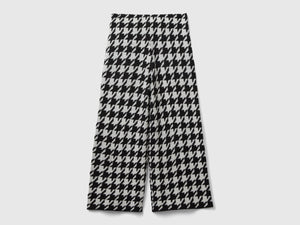 Pantaloni in maglia pied de poule