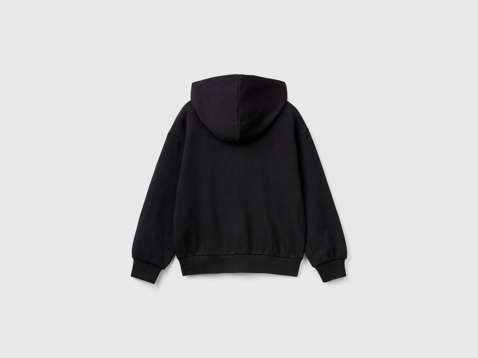 Felpa con zip e paillettes da bambina nero 2 | Benetton Outlet