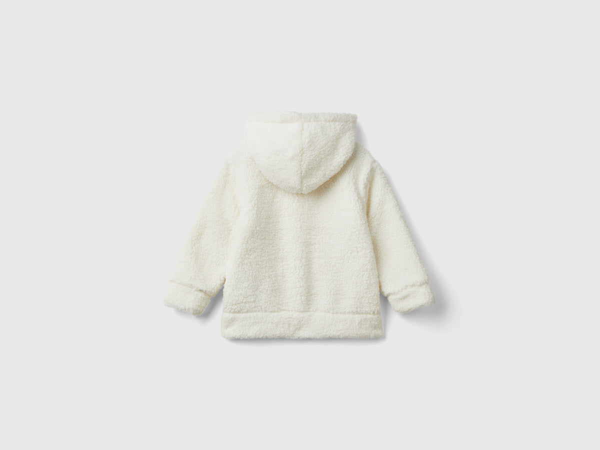 Felpa effetto orsetto con cappuccio