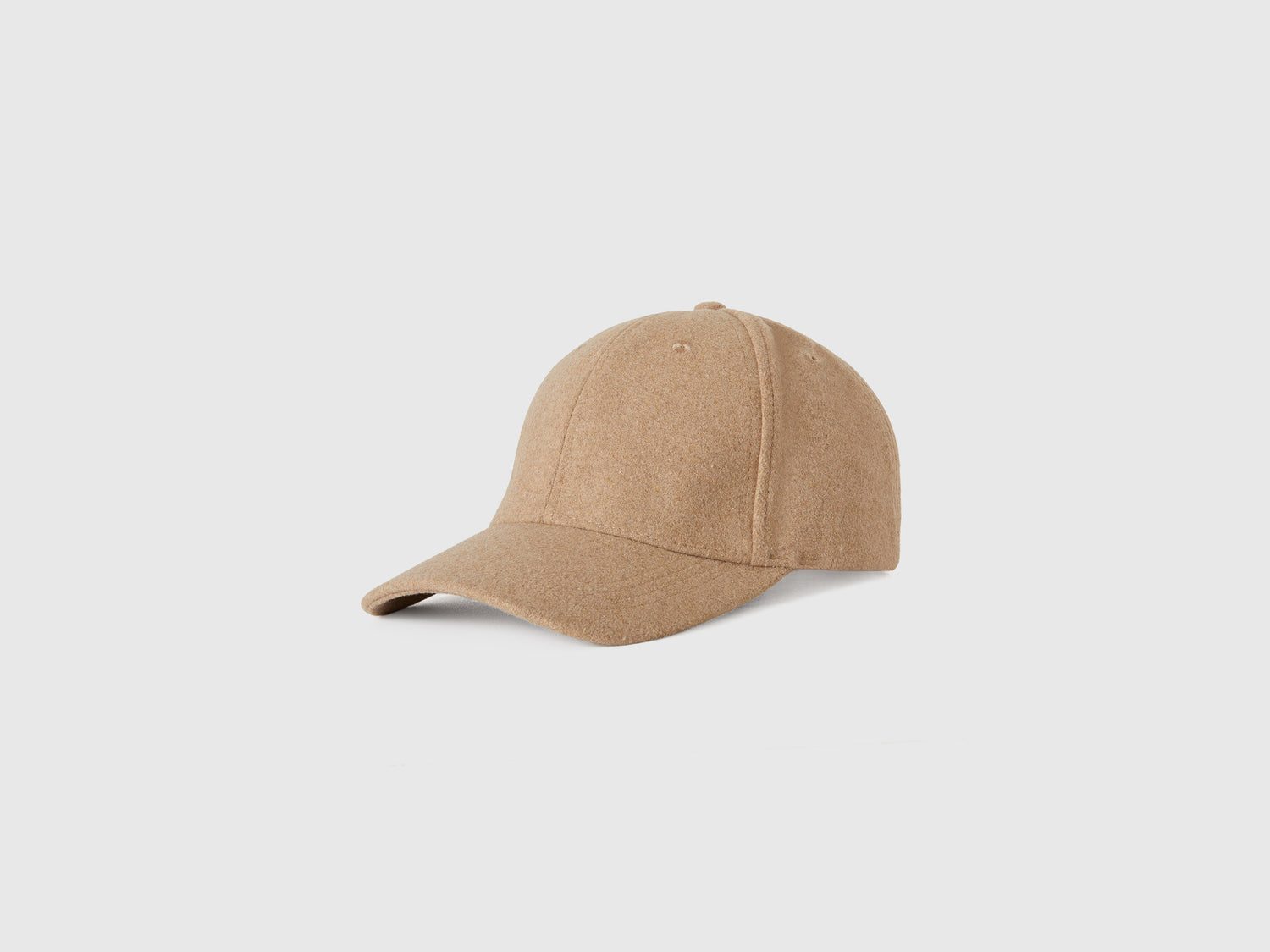 Cappello con visiera in panno da donna beige | Benetton Outlet