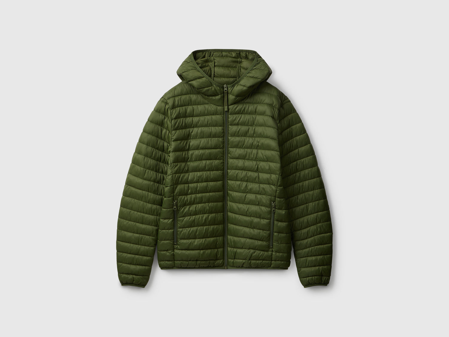 Piumino regular fit imbottito da uomo verde oliva | Benetton Outlet