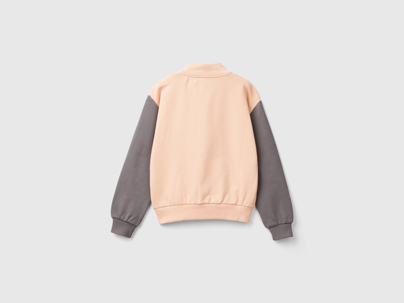 Felpa con zip e colletto da bambina multi-color 2 | Benetton Outlet