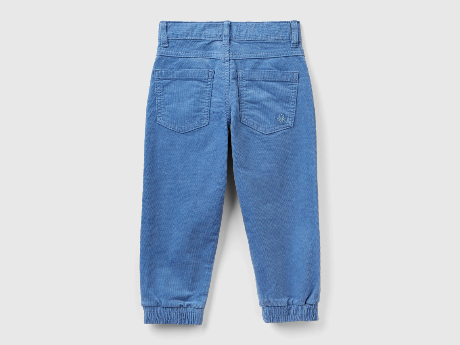 Pantaloni in velluto stretch da bimbo azzurro 2 | Benetton Outlet