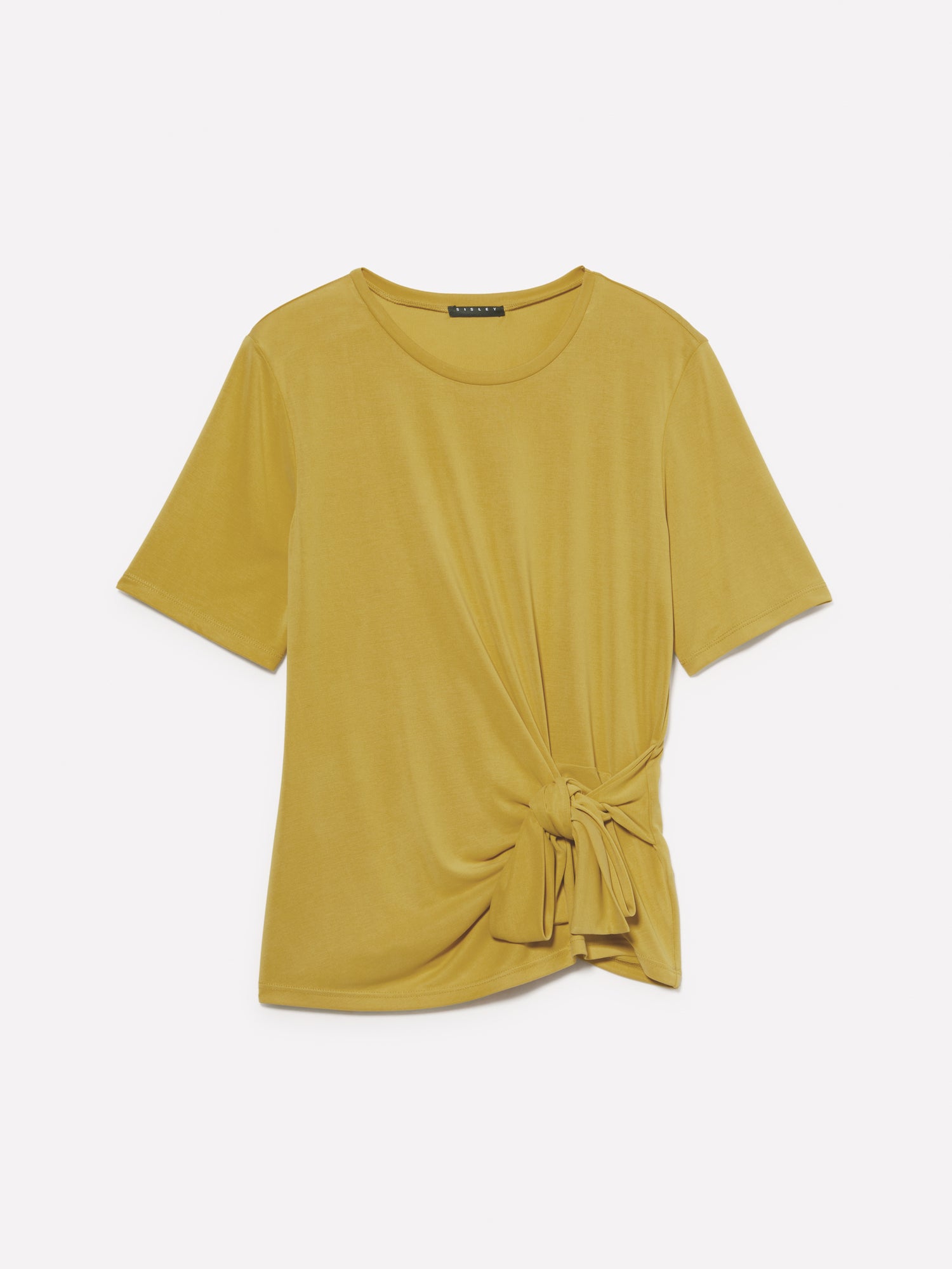T-shirt con nodo da donna senape | Sisley Outlet
