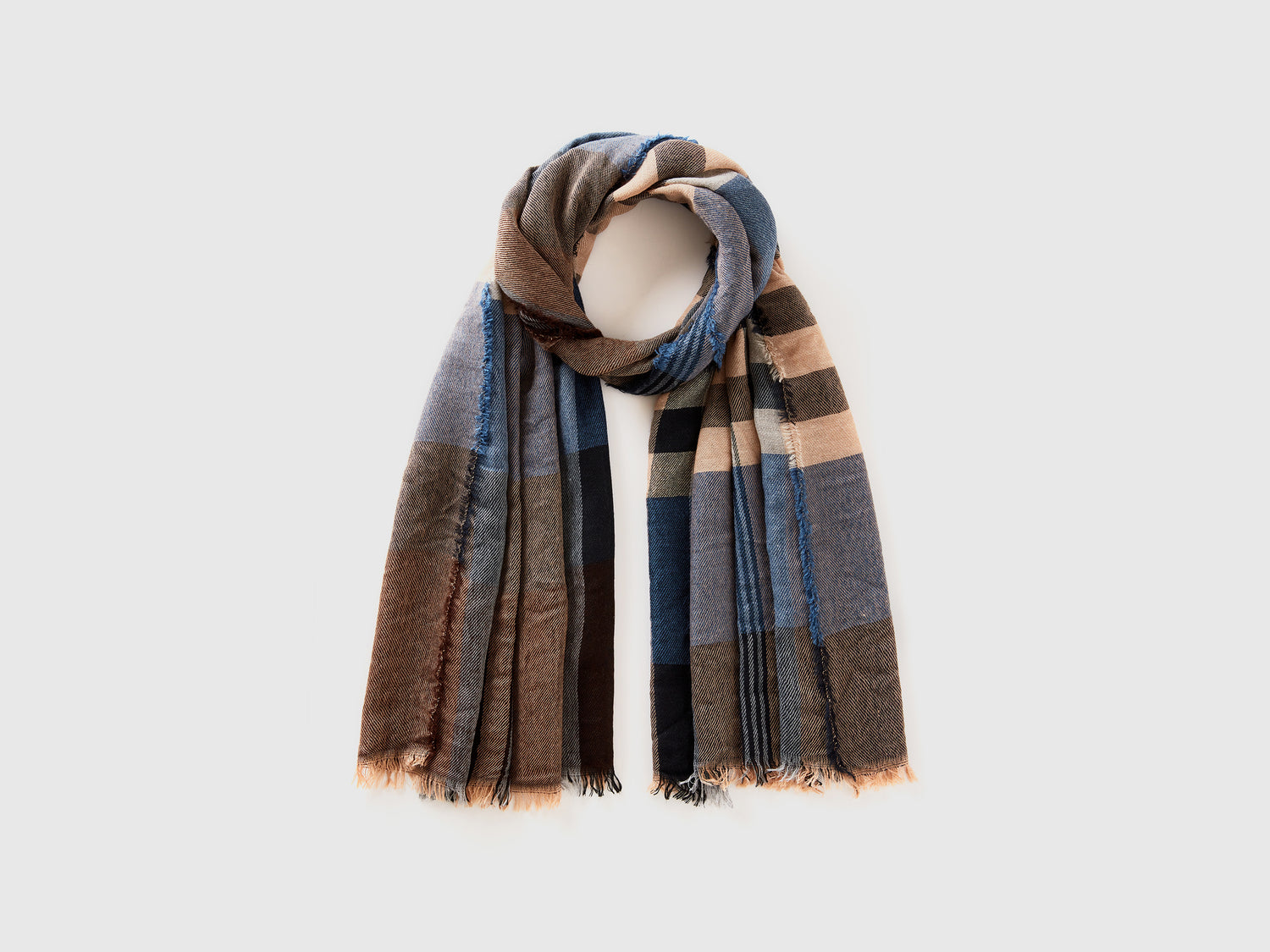 Sciarpa tartan in misto lana da uomo multi-color | Benetton Outlet