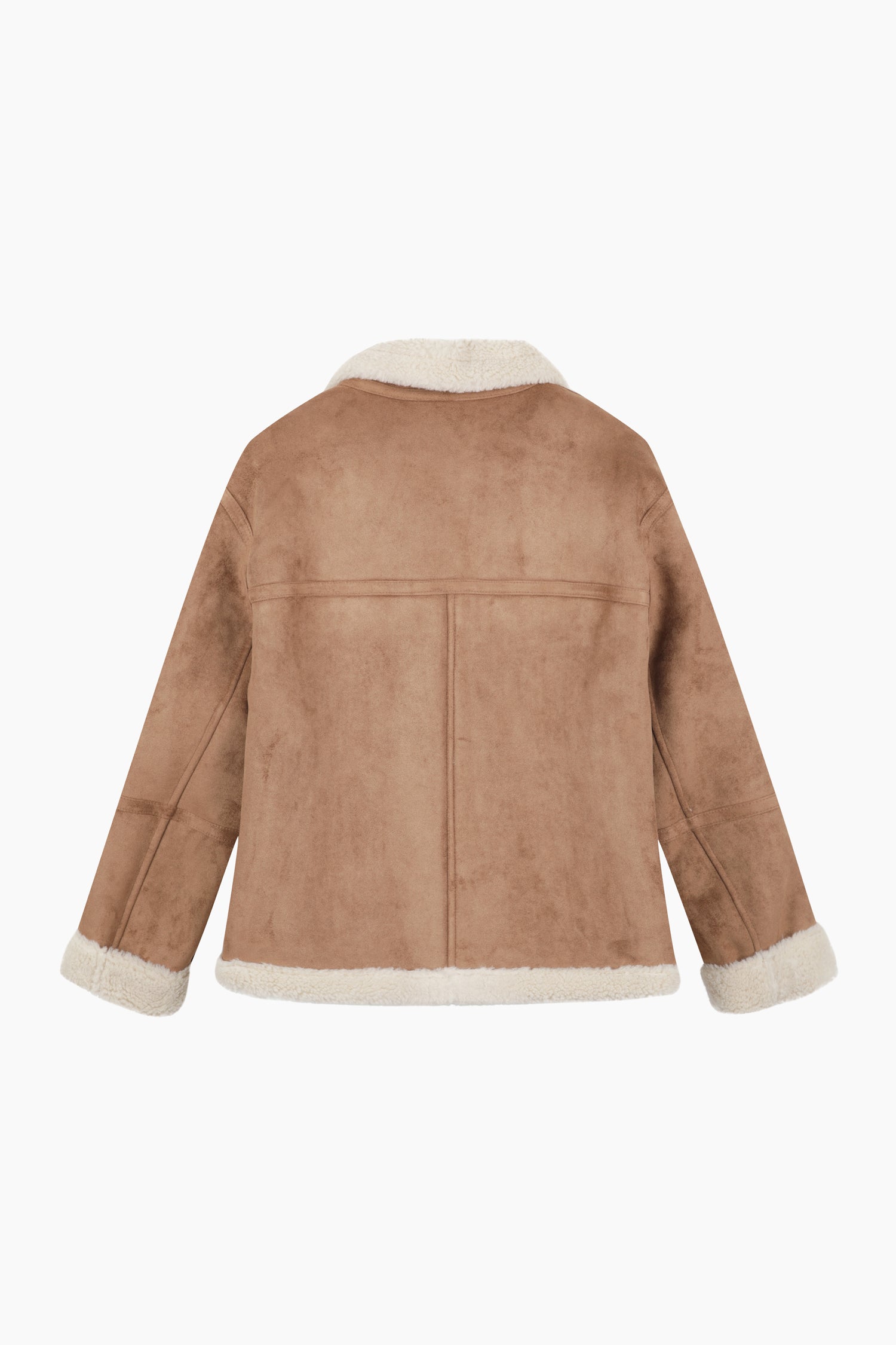 Cappotto effetto montoncino da donna cammello 2 | Sisley Outlet