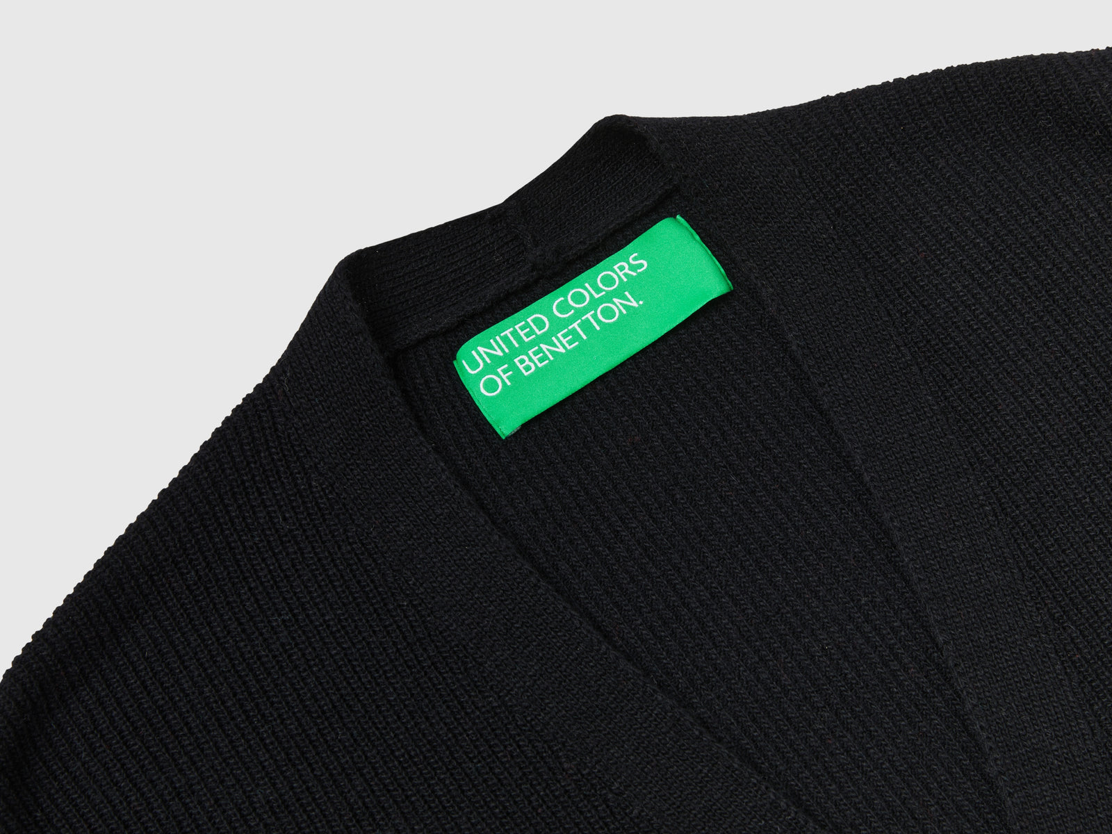 Cardigan over fit in misto lana da donna nero 3 | Benetton Outlet