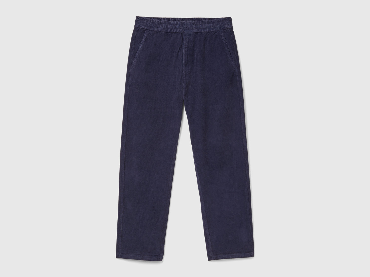 Joggers in velluto con coulisse da uomo blu scuro | Benetton Outlet