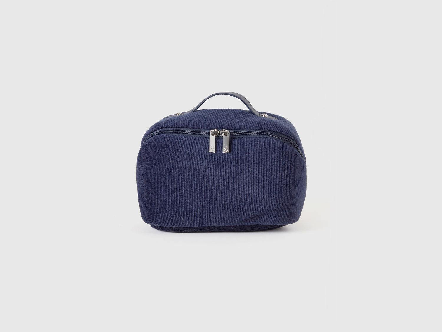 Beauty case in misto cotone da donna blu scuro | Benetton Outlet