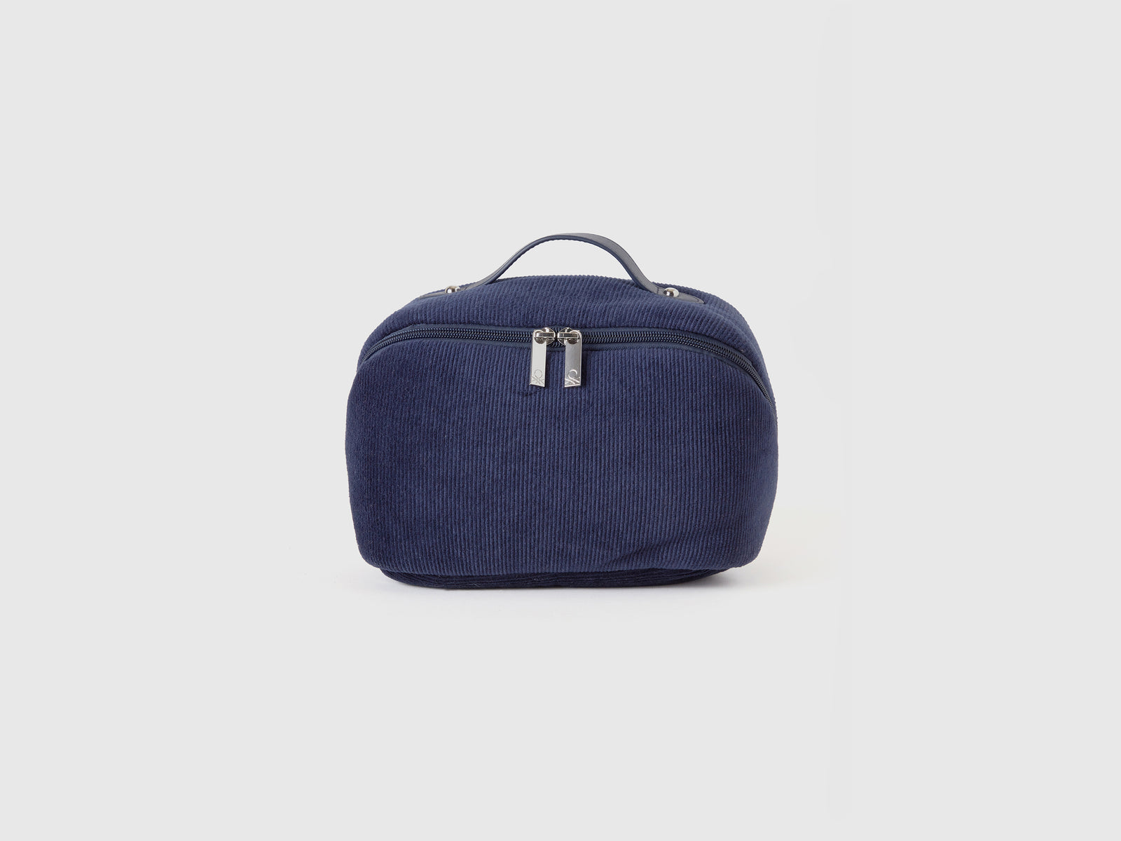 Beauty case in misto cotone da donna blu scuro | Benetton Outlet