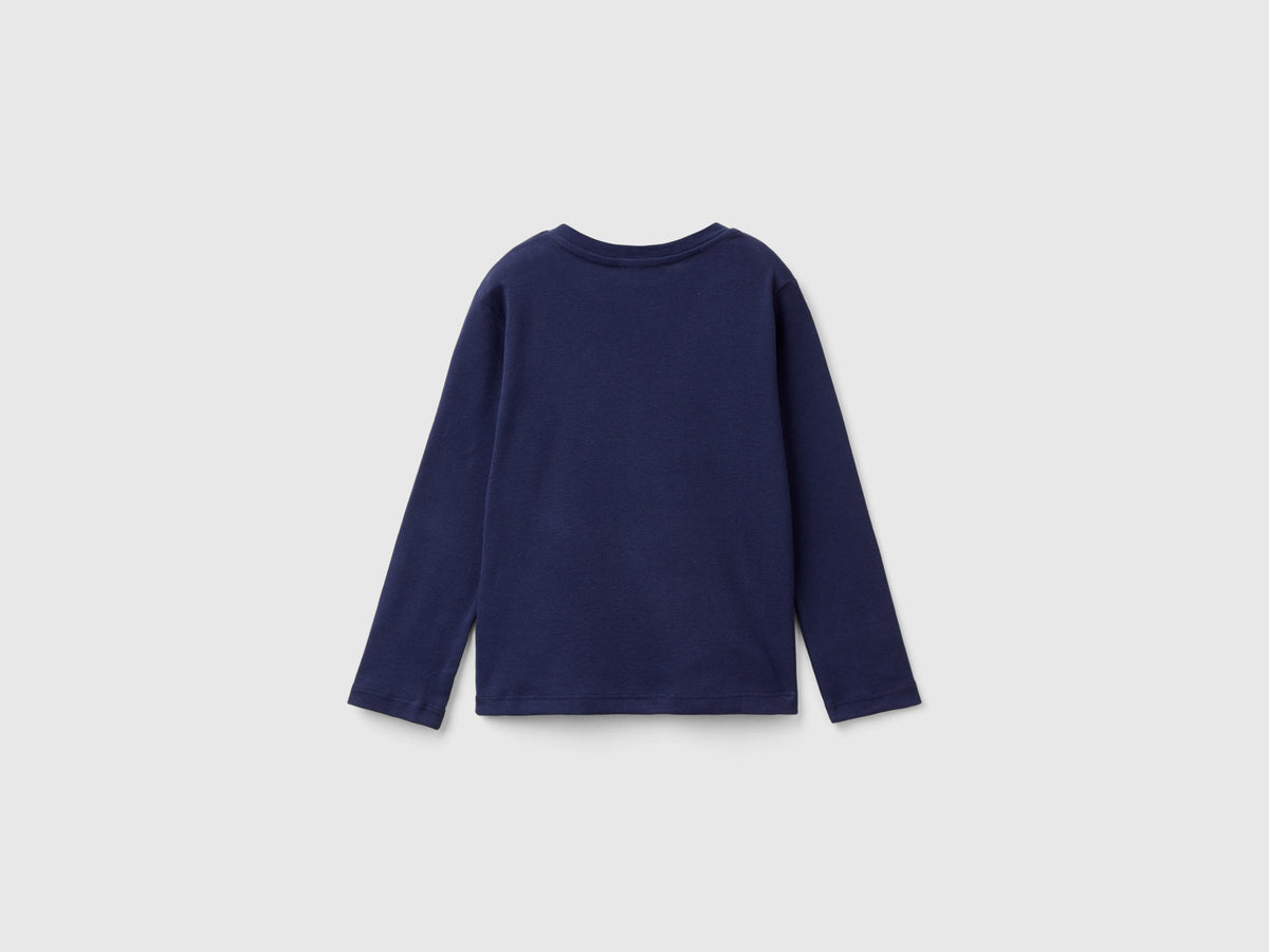 T-shirt con stampa glitter in cotone bio