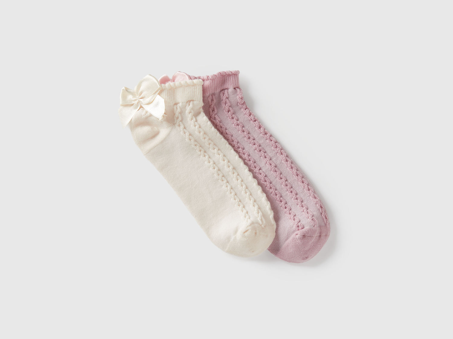 Calzini corti con fiocchetto da bambina multi-color | Benetton Outlet