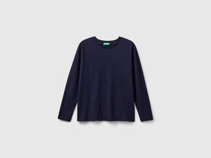 T-shirt manica lunga in cotone leggero