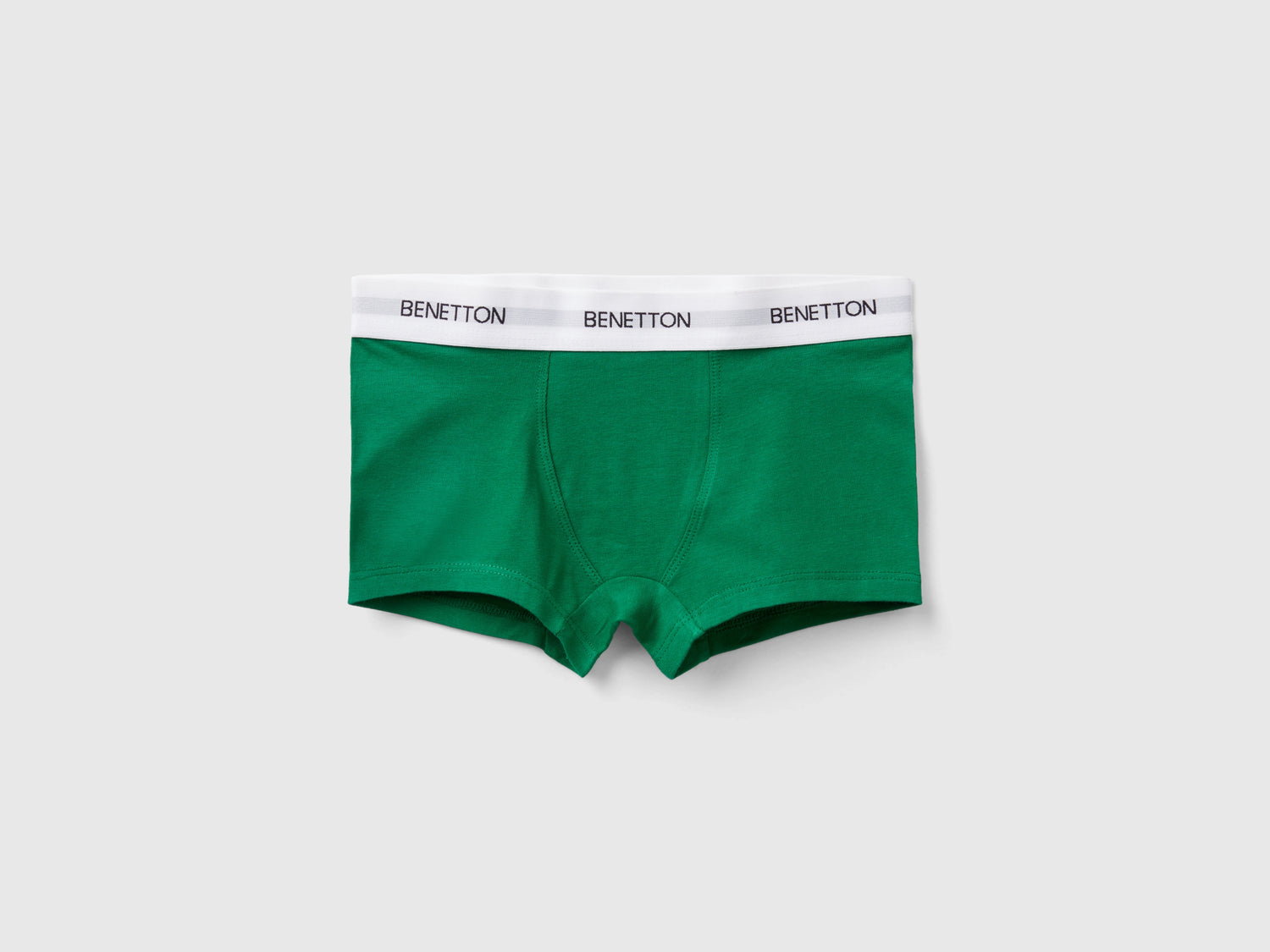 Boxer in cotone bio stretch da bambino verde | Benetton Outlet