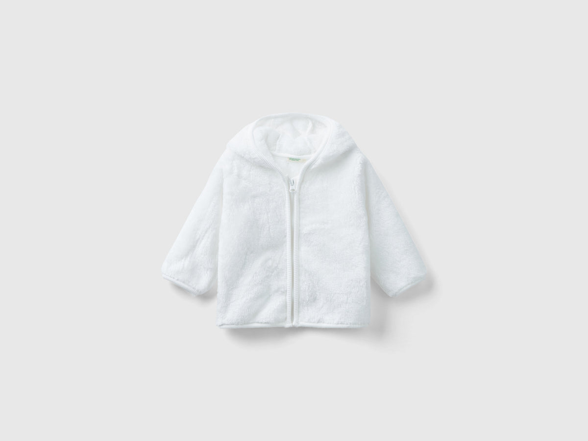 Felpa in pelliccetta sintetica con zip