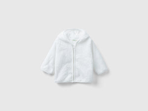 Felpa in pelliccetta sintetica con zip