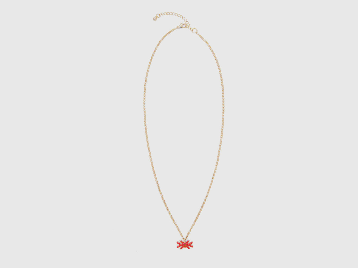 Necklace with logo pendant da donna fragola | Benetton Outlet