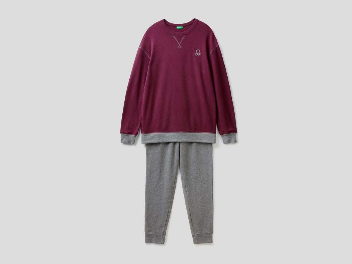 Caldo pigiama in misto cotone stretch