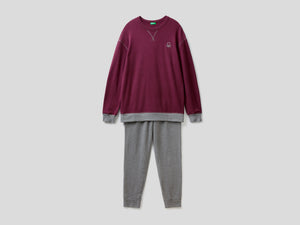 Caldo pigiama in misto cotone stretch