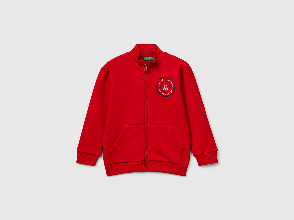 Felpa in cotone con logo