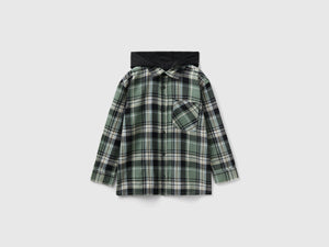 Camicia tartan con cappuccio