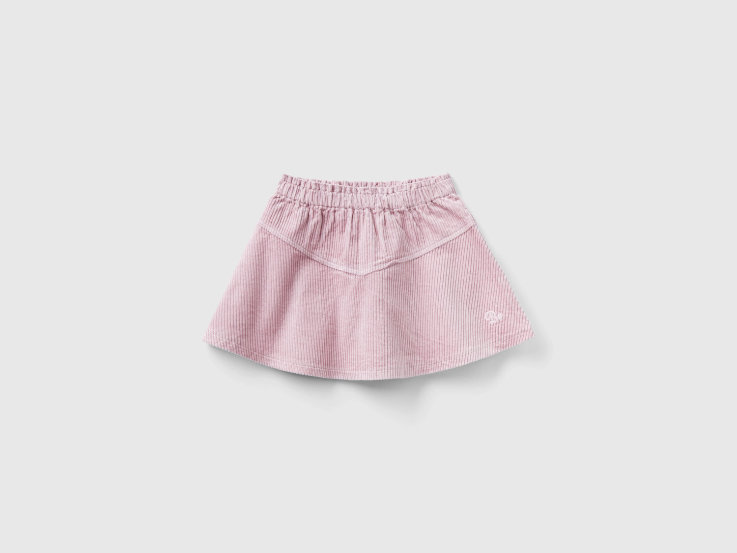 Minigonna in velluto a coste da bimba rosa | Benetton Outlet